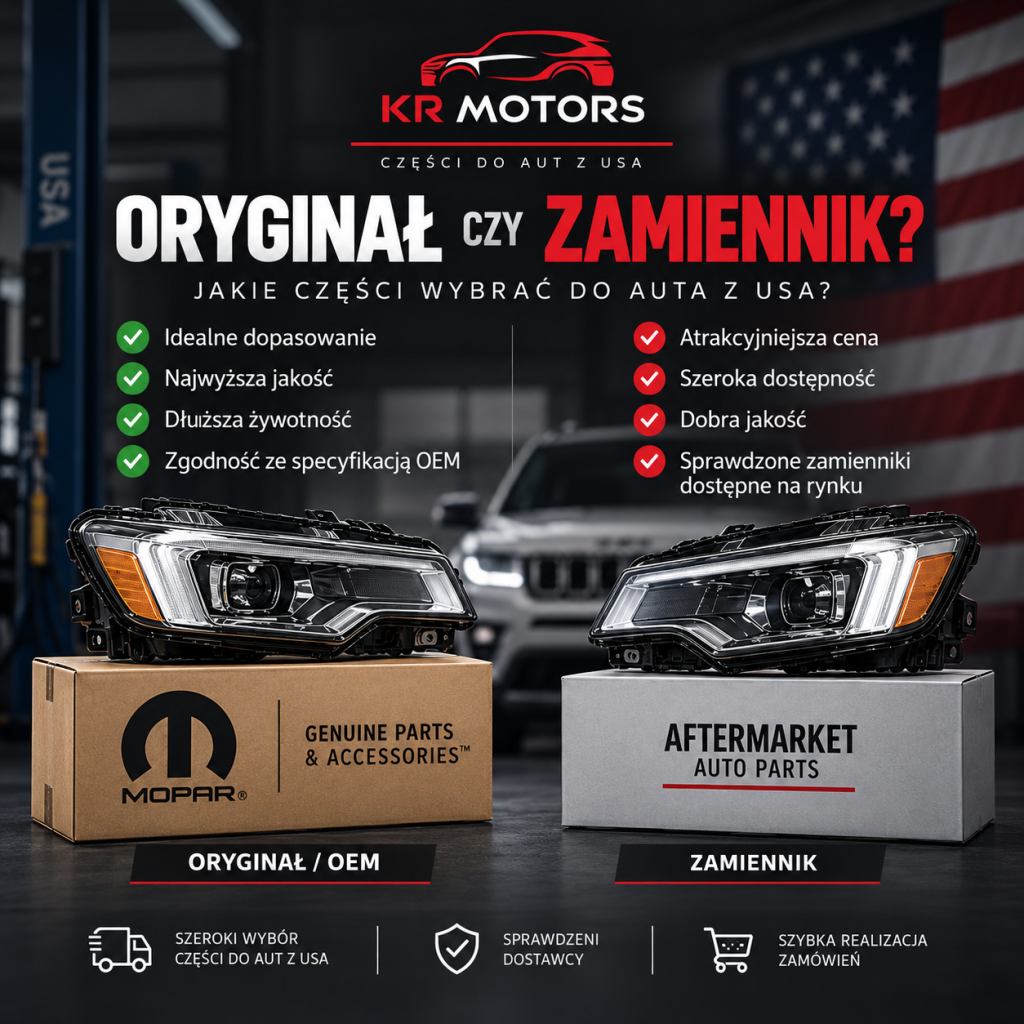 Oryginał czy zamiennik – części do auta z USA